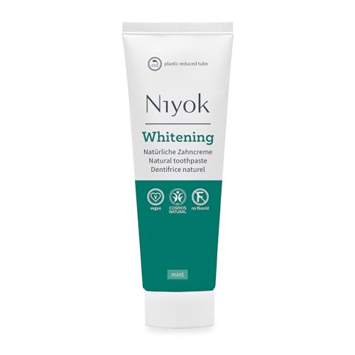 Niyok® Whitening Zahnpasta Mint (75ml) • Remineralisierende Zahnpasta für weiße Zähne • Natürliche Pflege & Frische • Plastikreduzierte Tube • Ohne Fluorid & Vegan