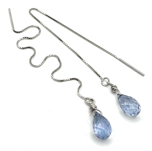 Boucles d'oreilles topaze bleue en argent 925 de haute qualité