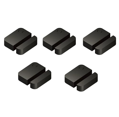 5 Sets Door Sensor Cover Compatible with Ring (Color Matching), Snap-On Design for Ring 1st/2nd Gen Sensors, Strong Protective to Hide White Sensor, Upgrade Home Security Aesthetics - Black