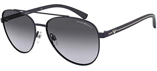 Emporio Armani EA2079 30928G Matte Blue EA2079 Pilot Sunglasses Lens Category 3