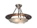 Meyda Tiffany 170820 Contemporary Modern Two Light Pendant from Metro Collection in Pewter, Silver Finish, 20.50 inches, Nickel,Copper