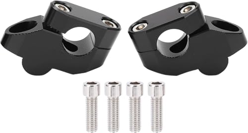 Aramox Lenkerhöhenadapter, Lenkererhöhung für Motorräder 7/8 Zoll Lenkererhöhungen CNC Aluminiumlegierung Universal Motorrad Modifikationszubehör(Schwarz)