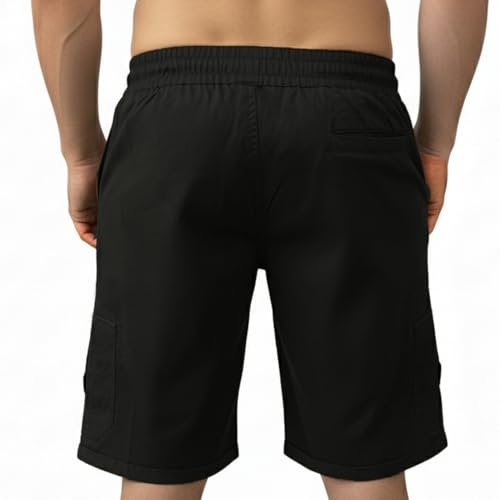 Image of NINQ Men's Half Cargo Shorts Featuring a Slim Yet Relaxed fit, Designed for Comfort. Stylish Casual Shorts with Functional Pockets, Perfect for Casual wear.