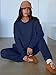 ANRABESS Womens 2 Piece Outfits Lounge Sets Cropped Sweatshirt Joggers Fashion Sweatsuit Sweat Set 2025 Winter Travel Outfits Navy Blue X-Large