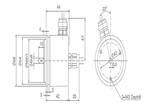 Encodeur incrémental GHST58 résolvant les pertes de signal avec son arbre 6mm et sortie 5V 3000ppr - 5