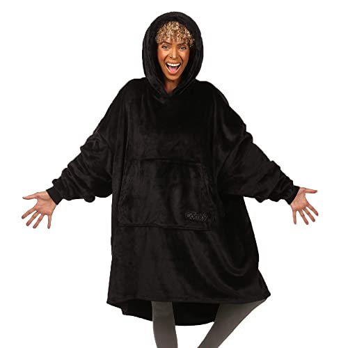 The Comfy Dream | Oversized Light Microfiber Wearable Blanket, Seen On Shark Tank, One Size Fits All, (Black) #TOP7