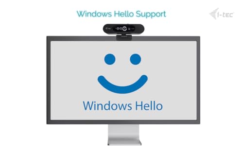 Webcam 2K i-tec Solomon WH200 compatible Windows Hello avec micro et cache