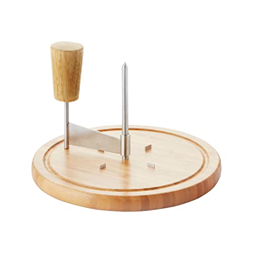 Point-Virgule Tete de moine Cortador, rallador de Queso en bambú para Tabla de quesos