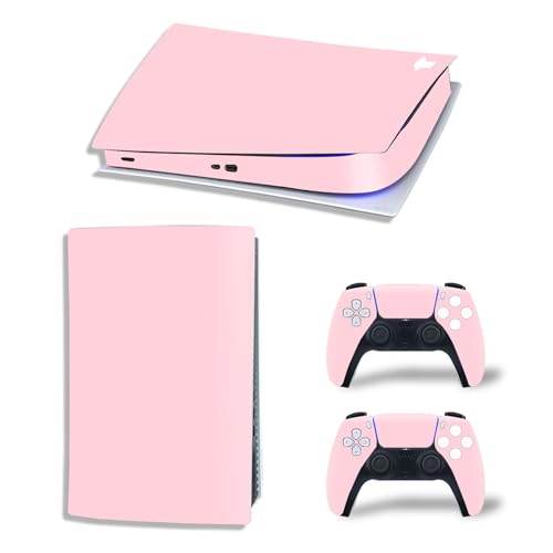 Skin Sticker Compatible with PS5 Digital Console, Vinyl Decal Protective Wrap Cover for Game Controller (Pink) by SYGTOYUE - Used condition - US$9.08
