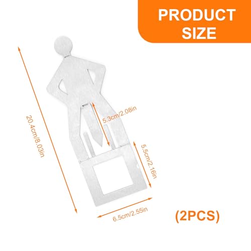 MYLERCT Wurst Grillgestelle 2 Stück 205 x 75 mm Edelstahl Hot-Dog Grillständer Stehende Männer Hot-Dog Grill Grillzubehör Herrengeschenke | Grill Geschenke für Männer