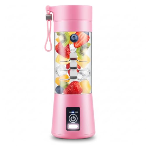 Image of 6 Blade Portable Electric Mini USB Bottle Juicer Blender, Rechargeable Hand Juicer, Fruit Juice Maker Portable Blender For Smoothie And Juices