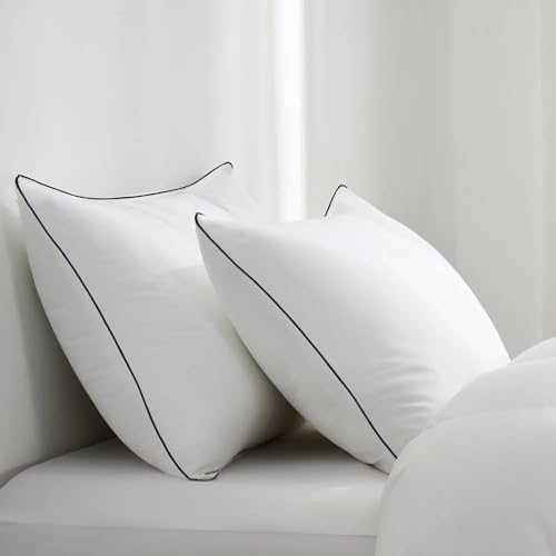 Image of Vorouhals Hotel Collection Bed Pillows for Sleeping 4 Pack Queen Size Cooling Pillows Set of 4 for Back, Stomach or Side Sleepers, Super Soft Down Alternative Microfiber Filled Pillows