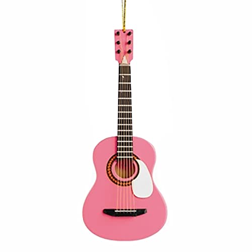 Pink Acoustic Guitar Tree Ornament by Broadway Gift