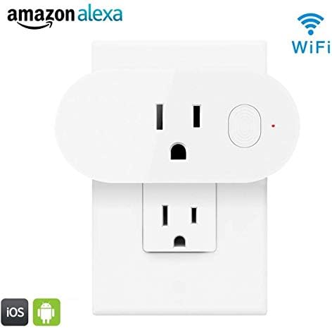 Wifi Smart Plug,Loneyshow Mini Smart Socket Compatible with Alexa/Echo dot Voice Control Timing Function Energy Monitoring No Hub Required Control Your Home from Anywhere for iOS Android Tablets