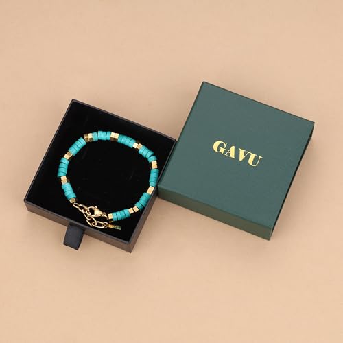 Pulsera de cuentas de turquesa sintética para hombre miniatura 6