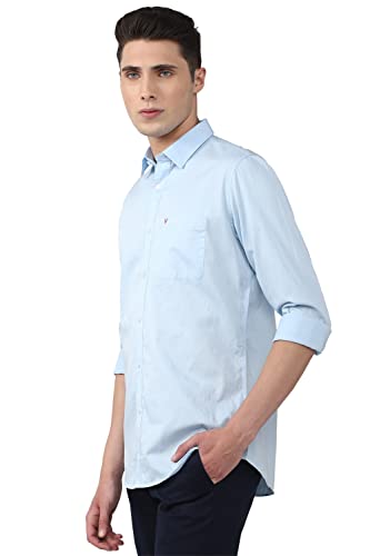 Image of Van Heusen Solid Casual Shirt for Men| Premium Cotton| Full Sleeves| Regular Fit |Breathable Fabric |