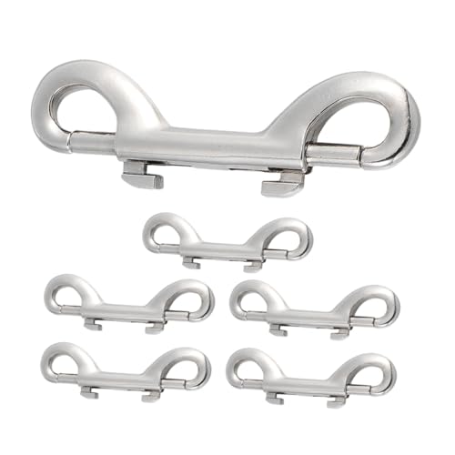 ELAYARD 6個 ナスカン 両端スナップフック 耐久性ダブルエンドボルトスナップフック 犬散歩グッズ 大型犬用ハーネス対応 アウトドア用トリ