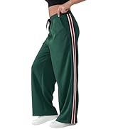 YIPINK Women's Wide-Leg Track Pants with Pockets - High Waist Athletic Pants, Quick-Dry Lightweig...