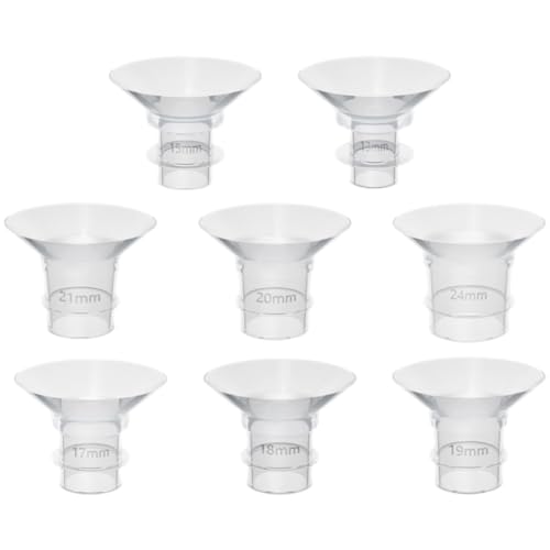 OUNONA Insertos Tamaño 13-24mm de Brida de Silicona 8 Piezas, Resistentes y Cómodos para Extractor de Leche Eléctrico y Portátil Compatible Sacaleches Wearable