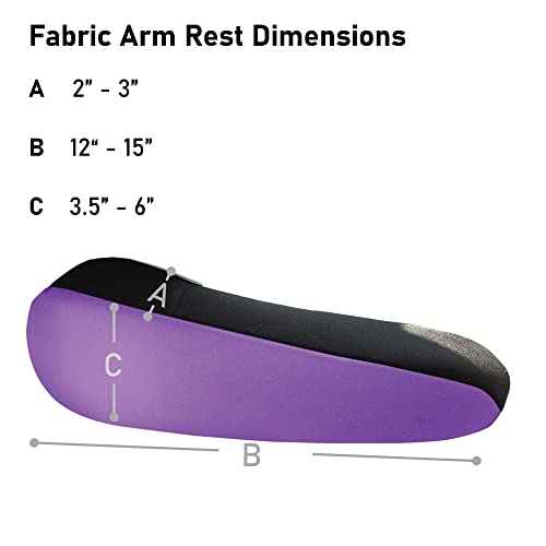 Image of FH Group Flat Cloth Fabric Purple Armrest Cover Semi-Universal Fit, One Pair Purple