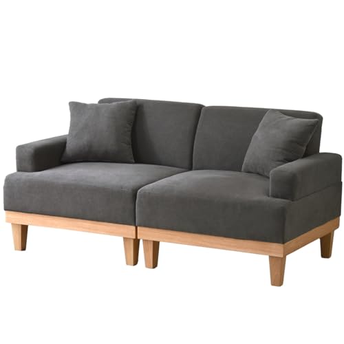 ワイエムワールド アームレス ソファー 一人掛け 肘掛けなし ダークグレー 00-100108