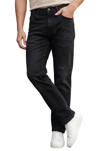 Image of Louis Philippe Men's Regular Fit Stretch Fabric for Comfort Premium Wash Aesthetic Authentic Twill and Durable Jeans