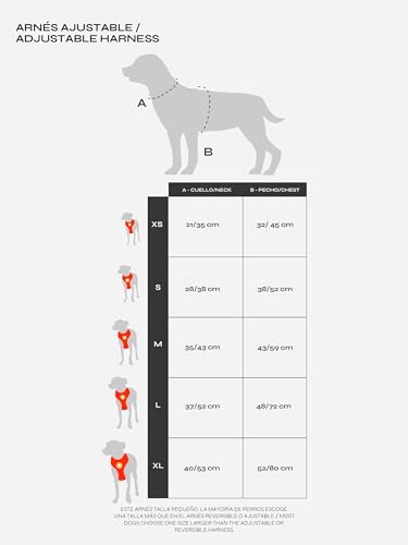 DUKIER - Arnés Ajustable en Cuello y Pecho para Perros, Chaleco Antitirones, Mascotas, de Seguridad, Neopreno, Cheetah Gold, Talla M - imagen 4