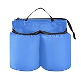 Portavasos para equipaje, ajustable, color azul, con asa, accesorios de viaje, regalo, viajes, mujeres y hombres