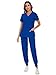 COZYFIT Scrubs for Women Set - Stretch V-Neck Scrub Top & Jogger Pant with 8 Pockets, Yoga Waistband, Anti Wrinkle, Slim Fit Women Scrubs