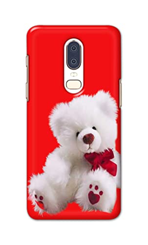 Image of PRINTFIDAA Teddy Bear Love Romantic Valentines Day Dumbo Printed Designer Hard Back Case Cover for OnePlus 6 -(RP) MVN1001