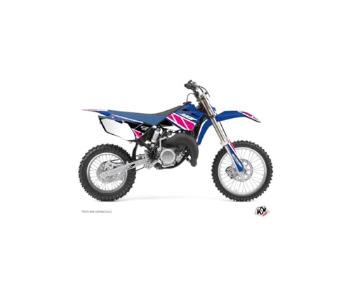 Kit déco moto cross Yamaha 85 YZ rose autocollant réplique pour habillage carénage motocross 85yz