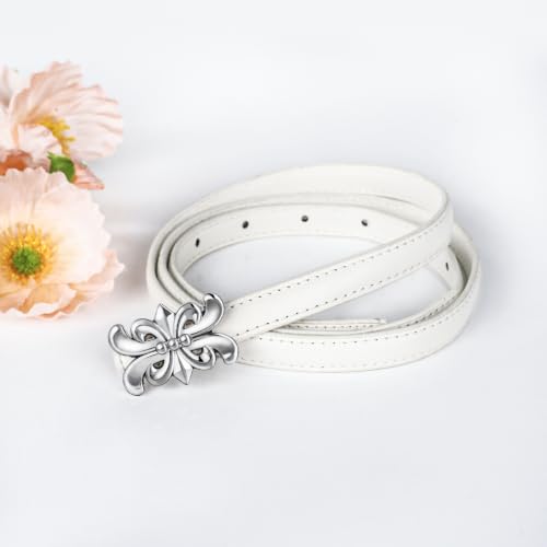 Image of Aurolran Women's Leather Belt with Buckle - Ideal for Dresses, Jeans, and Coats