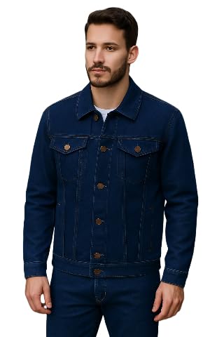 Image of FUNDAY FASHION Regular Wear Full Sleeves Men's Denim Jacket