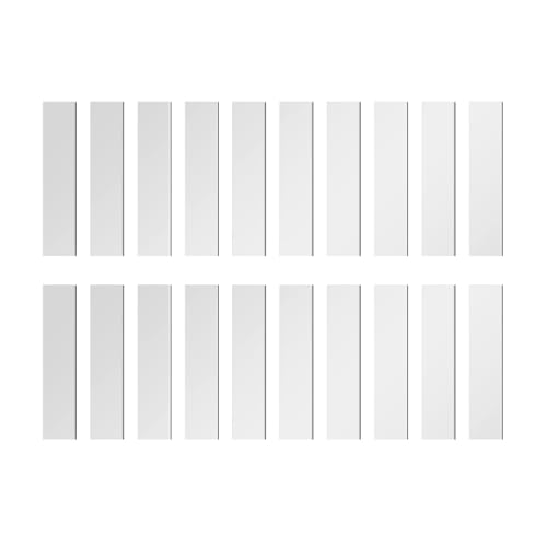Yimisya 20Pcs 2 Inch X 8 Inch Diy Striped Mirror Stickers Self Adhesive Long Acrylic Wall Decals Silver Acrylic Mirror Strips Removable Mirror Strips For Home Art Wall Decor thumb #6