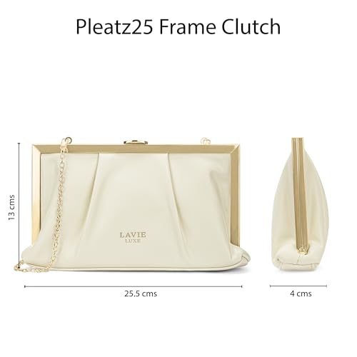 Image of Lavie Luxe Women's Pleatz25 Framed Clutch | Ladies purse | Gift For Women