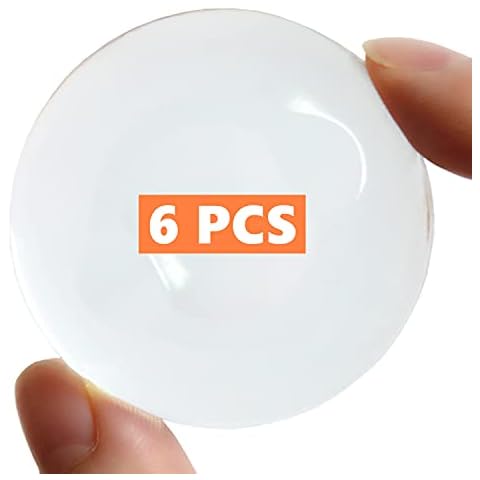 Yunshan Door Stopper(6 PCS, 1.97“), Clear Rubber Door Stops Wall Protector, Self Adhesive Door Handle Knob Wall Shield Bumper Guard for Wall Fridge Cabinets Headboard(Round) Cover