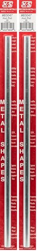 K &amp; S 83047 Round Aluminum Rod, 3/8" OD x 12" Long, 1 Piece, Made in The USA (Pack of 2)