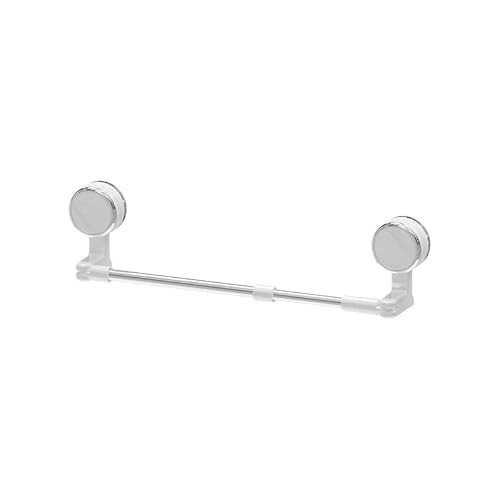 homii タオル掛け 吸盤式 伸縮タオルバー ステンレス製 粘着取り付け 工具不要 壁付け タオルホルダー 耐荷重1kg 浴室 洗面所 キッチン用 34cm~47cm おしゃれ収納