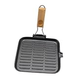 VOSAREA Quadratguss-eisensteak-brat-pan-klapppfanne Falten-bratpfanne Eisenkocher
