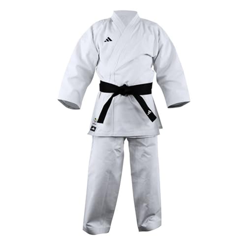 adidas WKF Training Karate Uniform (310G/11oz) - 170cm, White - Made of Pre-Shrunk Cotton, Unisex Karate Gi for Adults & Kids, for Training & Sparring, Approved by the World Karate Federation