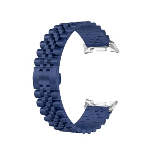 に適合Samsung Galaxy Watch 8/8Classic /Ultra 2025に適合するステンレススチールストラップ(Blue,For Watch 8 Classic 46mm)