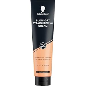 Schwarzkopf Blow-Dry Straightening Cream 150 ml, Style & Care, Straighter Hair without the Flat Iron, Styling Cream for Hair, Blow-dry & Anti Frizz