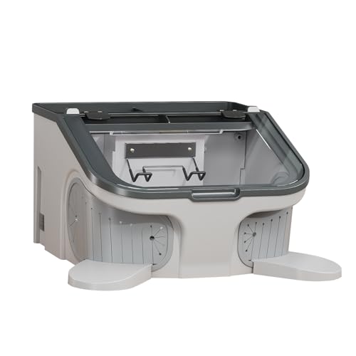 JT-69B Lab Desktop Vaccum Cover Polishing Grinding Dust Collector with 3 LED Light and External Vacuum Cleaner Port