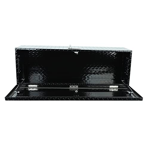 Bchsadvb Truck Bed Tool Box Trailer Storage Tool Box W/Lock & Keys,39X13X10 Inch Black Aluminum Heavy Duty Pick Up Truck,Diamond Plate Truck Bed Rv Trailer Toolbox #TOP7