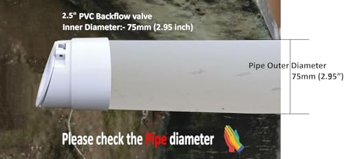 Image of ESEKSAFAR PVC Drain Backflow Valve Anti Rats Cockroaches, Snakes Backflow Strainer Cap,Cover,Hose Non Return Water for pipe (2pc-2.5 inch inch PVC Drain Valve)