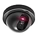 WALI Dummy Fake Security CCTV Dome Camera Flashing Red LED Light with Warning Security Alert Sticker Decals