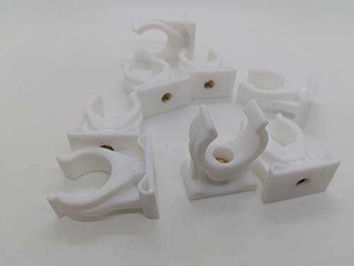 100 abrazaderas de plástico de un solo compartimento para tubo de cobre con funda de metal de polipropileno Cover