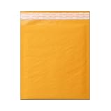 PSBM Kraft Bubble Mailer, 7.25x9.75 Inch, 100 Pack, Padded Shipping Envelope Mailers, Gold Yellow, Self Seal and Peel Strip
