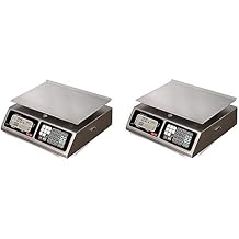 TORREY LPC40L Electronic Price Computing Scale, Rechargeable Battery, Stainless Steel Construction, 100 Memories, 8 Direct Access Keys, 40 lb 2-Pack