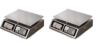 TORREY LPC40L Electronic Price Computing Scale, Rechargeable Battery, Stainless Steel Construction, 100 Memories, 8 Direct Access Keys, 40 lb 2-Pack